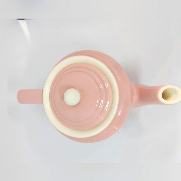 Harker Pottery Company Cameo Ware Dusty Rose Floral Teapot - Picture 2 of 13